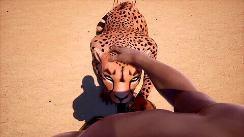 Cheetah, 3d 4k henti, cheetah fur