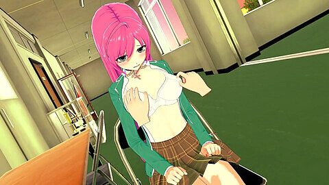 Das ungezogene Vampir-Anime-Mädchen wird in unzensiertem 3D-Hentai besamt.