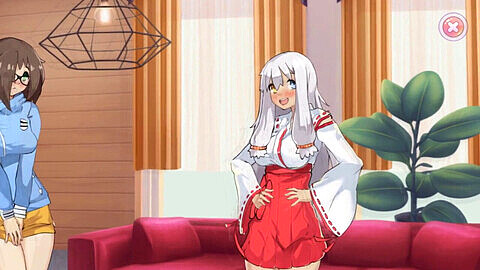 (Hentai)(Pocket Waifu)(H-Game) Erleben Sie eine intime Begegnung mit Yasu, Eva und einer extra besonderen Überraschung in diesem animierten Dreier!