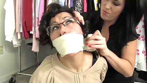 Schoolteacher punishes naughty Latina mom with ball gag and BDSM