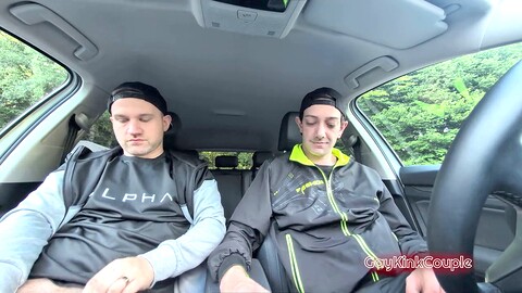 Man masturbating, gay car, masturbating in car