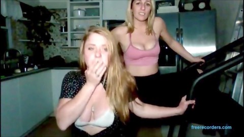 18-year-old blonde caught masturbating by sis at night