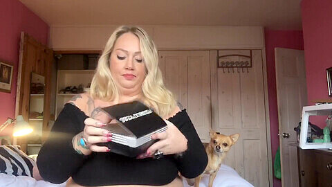 Chubby babe with big belly stuffed to the brim in plus-size belly stuffing kink play!