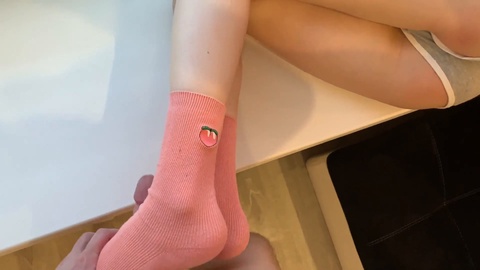 Kink, cum on socks, foot fetish sex