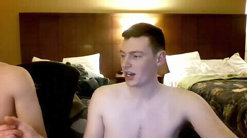 Str8 man licked off his shocked pals jism off table!