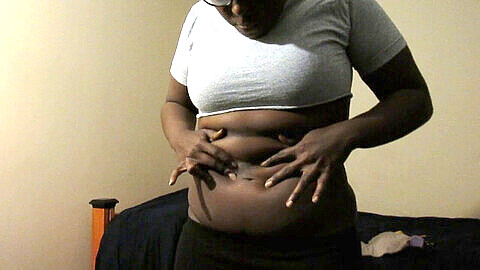 Ebony belly button tickling, deep navel, ebony belly button worship