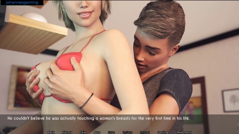 Amber bekommt eine erotische Brustmassage von Stiefsohn (animiertes AWAM-Video)
