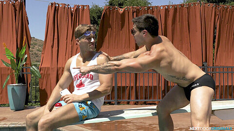Gargle, gay pool, sans a condom