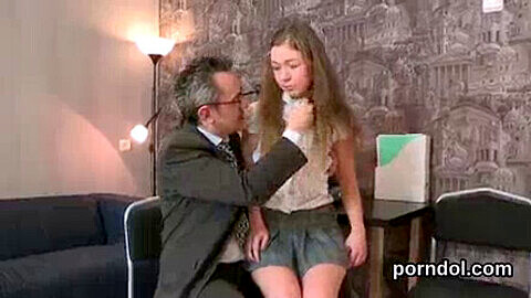 Innocent schoolgirl seduced and penetrated by her older teacher