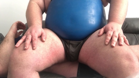 Grappling, big, gay fat