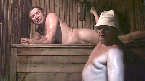 Russsians in sauna