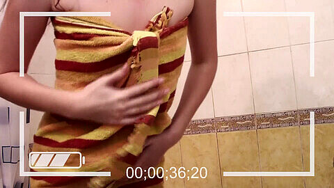 Innocent ex-girlfriend takes a steamy shower
