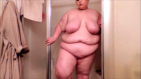 Bbw shower, ssbbw fat, hidden bbw