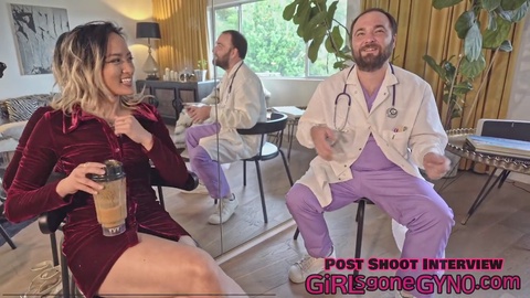 Asian beauty Channy Crossfire undergoes a thorough pre-employment physical at home in Hollywood Hills by kinky doctor Tampa!