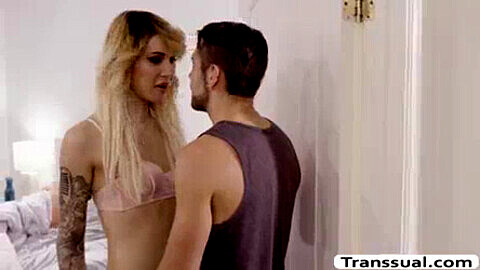 Ryder Monroe, the stunning transsexual bombshell, experiences hot anal hump with hunk Dante!
