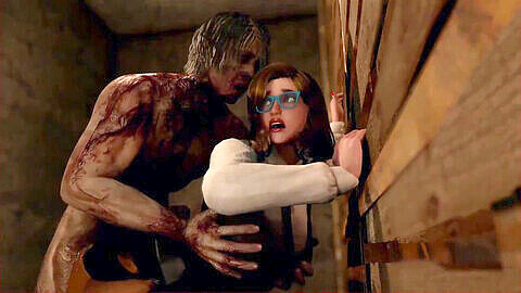Part 2 of Zombie Attack Threesome - Love Hunk Survivors Get Down and Dirty!